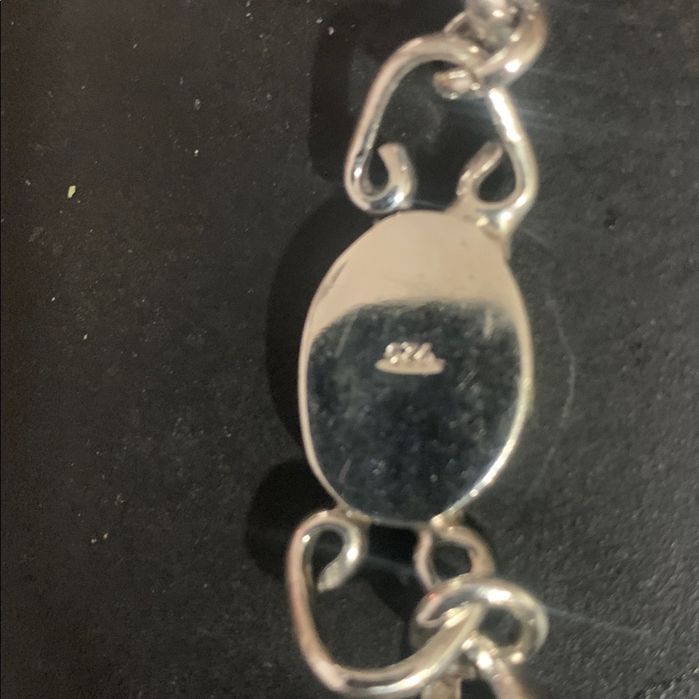 925 Silver Heart Vinelink ENGRAVEABLE SIGNET bracelet - Picture 3 of 3